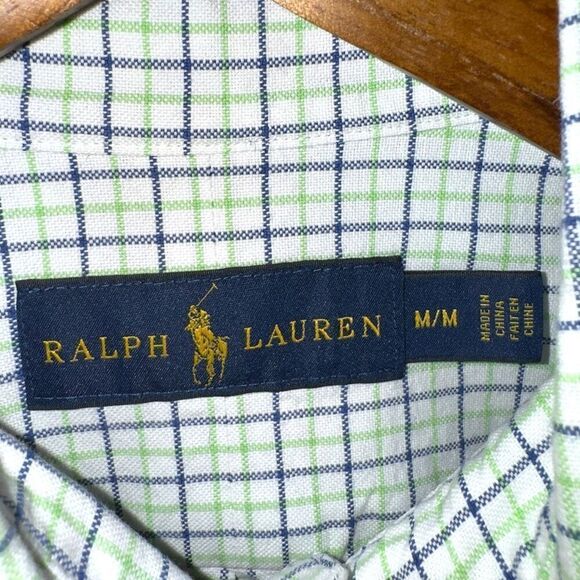 Polo Ralph Lauren Green Flesh Pony Oxford Button Down Shirt M - Picture 2 of 7